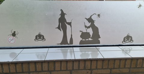 halloween raam sticker, raam sticker, raamfolie