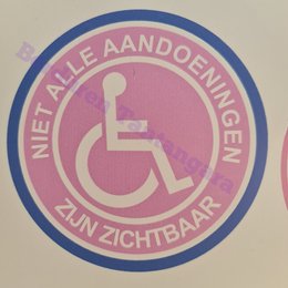 rolstoel sticker, auto sticker